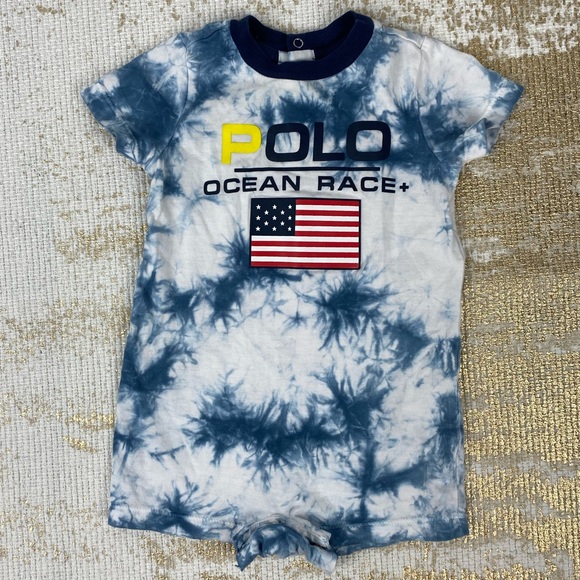 Ralph Lauren Other - Baby Boys Ralph Lauren Polo Tie Dye Romper - 6 Months